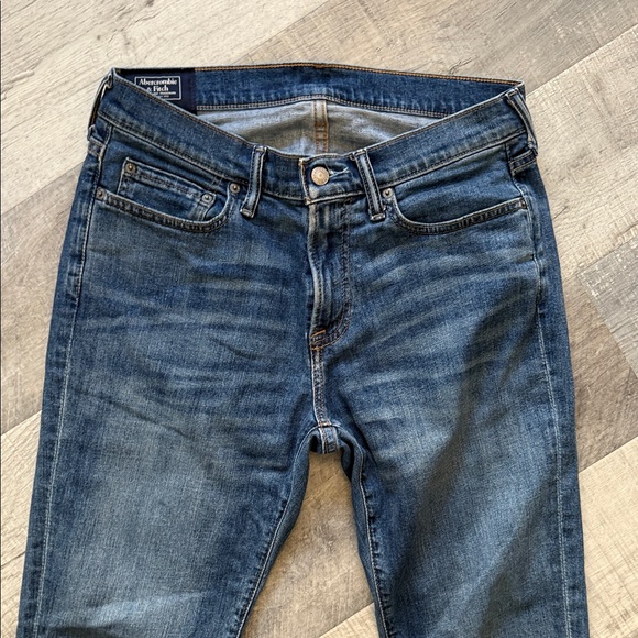 Abercrombie & Fitch Dark blue athletic slim stretch Jeans - Picture 5 of 7